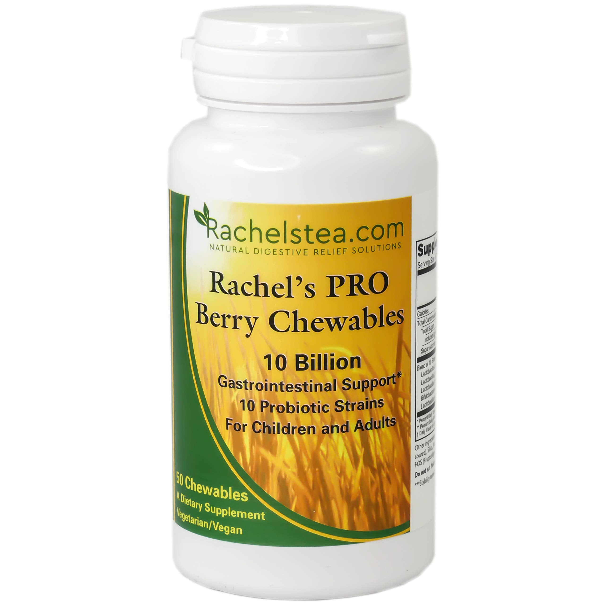 Brand logo of Rachelstea Pro Berry Chewables for a trusted probiotic option