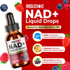 Dropper end of Radical Recharge NAD+ Drops for precise measurement