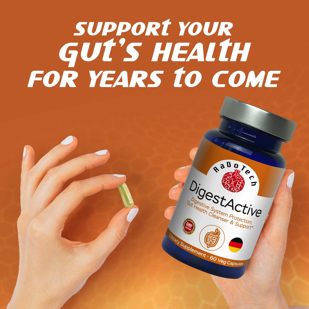 RaDoTech DigestActive health and wellness scene emphasizing overall comfort.