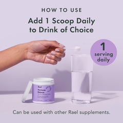 Rael Hormone Balance daily scoop – convenient morning or night routine.