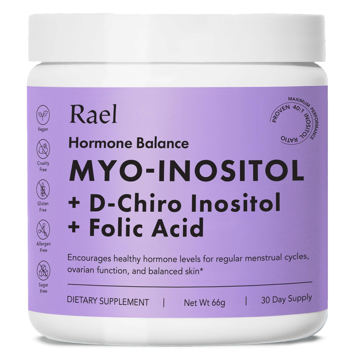 Rael Hormone Balance tub front – easy daily use for cycle support.