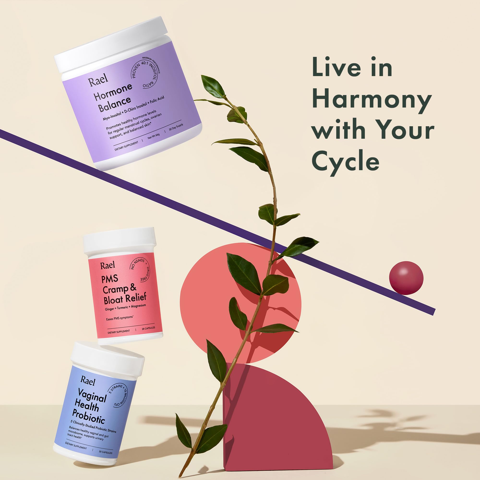 Rael Probiotics for Women travel-ready bottle shown for portability.