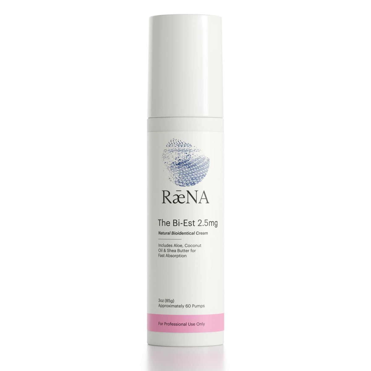 Raena Bi-Est 2.5mg cream in pump dispenser for easy daily use