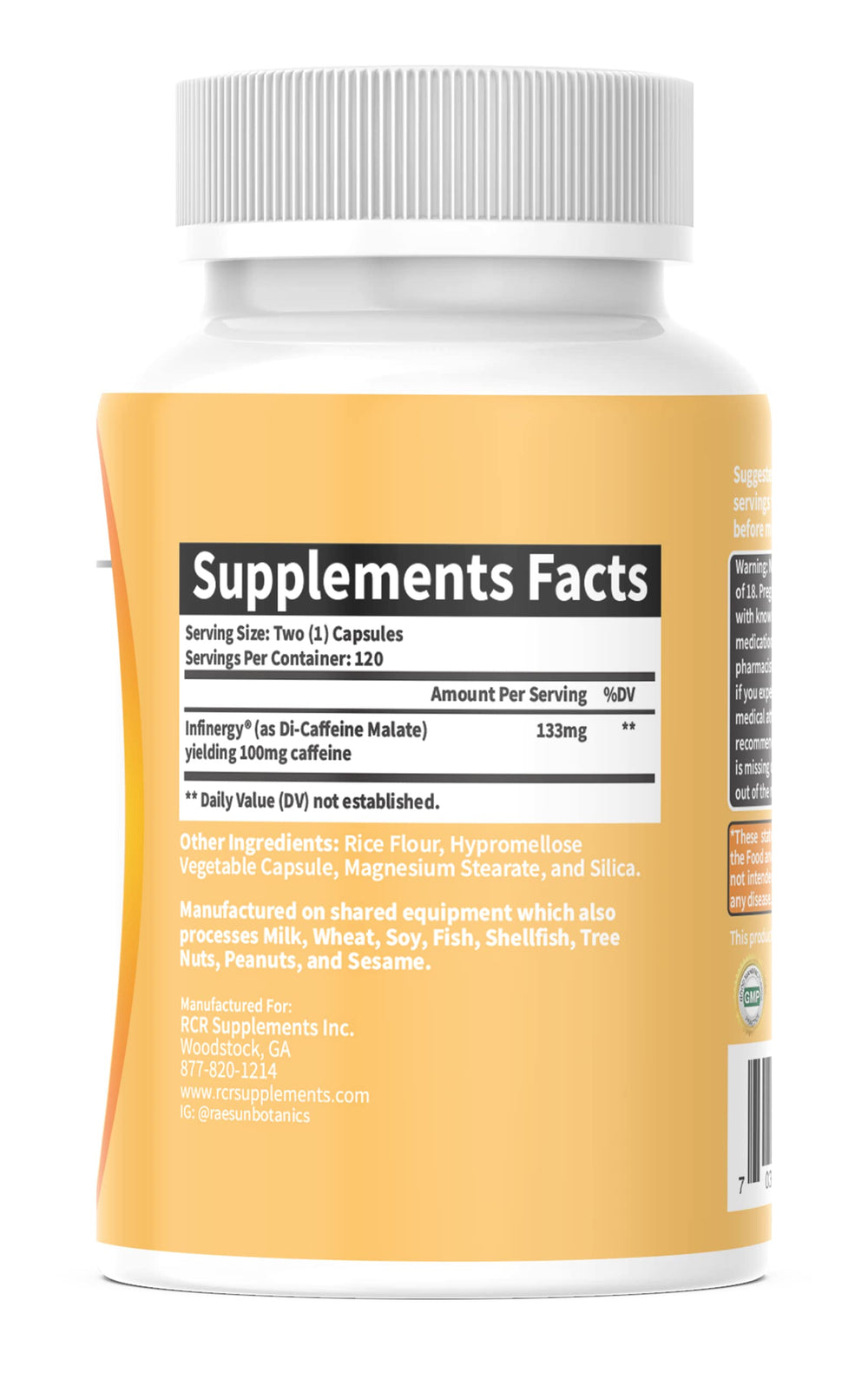 RaeSun Botanics Infinergy ingredient close-up of di-caffeine malate
