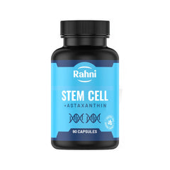 Rahni Stem Cells astaxanthin bottle for daily antioxidant support.