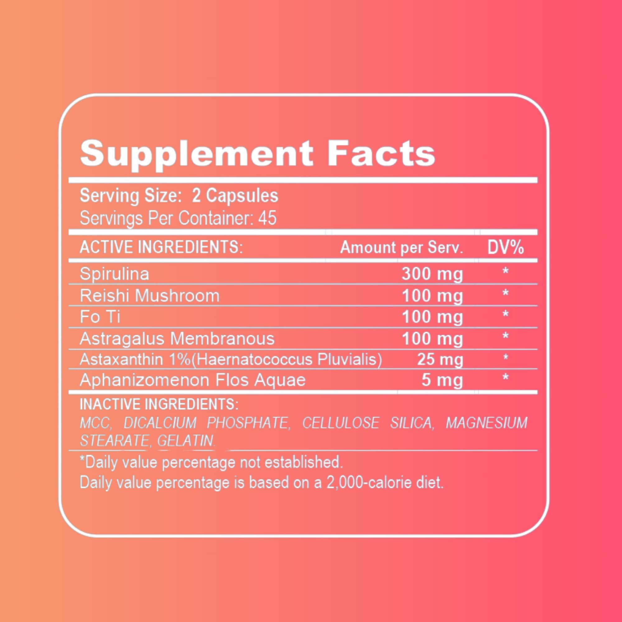 Rahni Stem Cells daily dosage guide promotes two-capsule consistency.