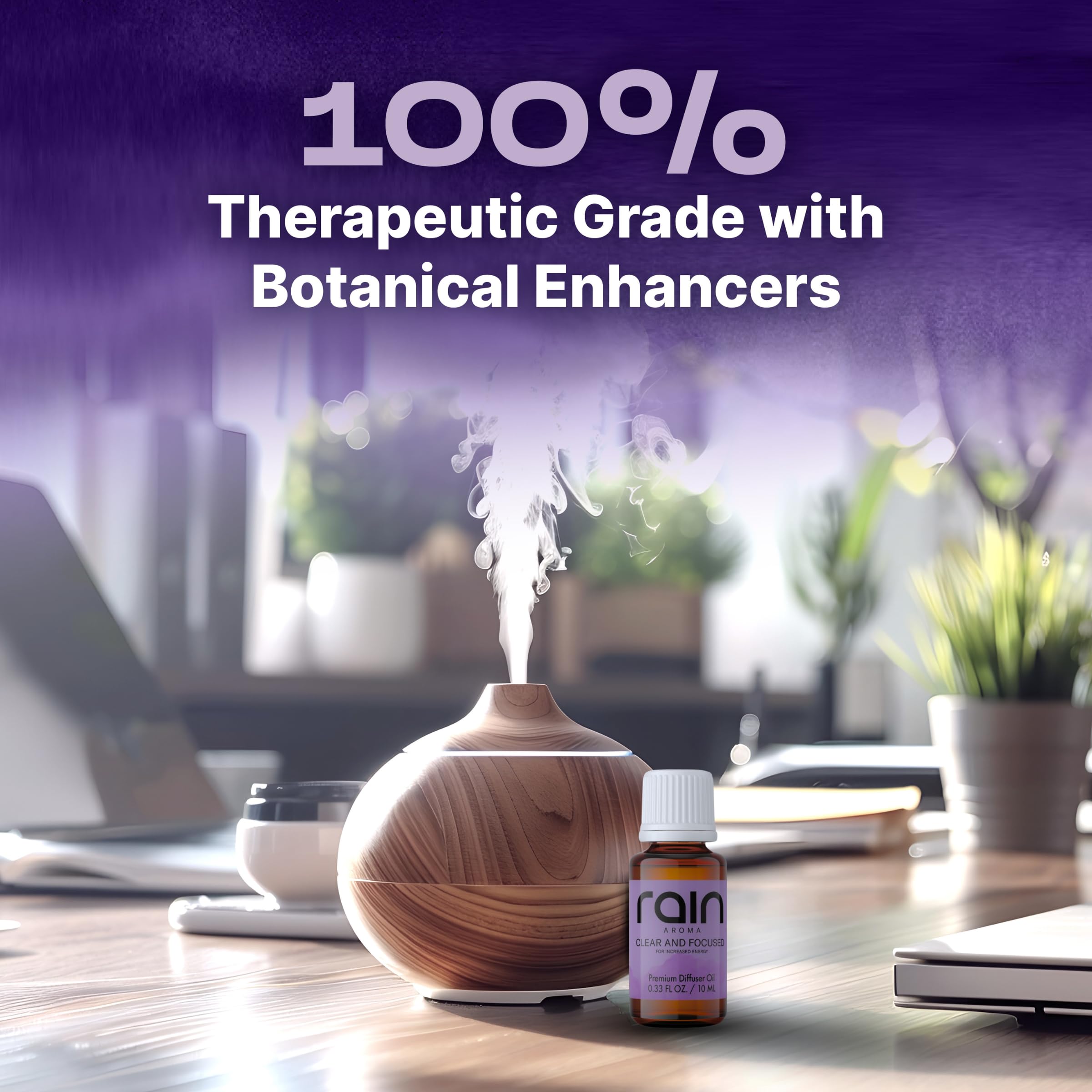 Rain Aroma Pine Floral Blend diffuser oil creates productive, calming office vibes.