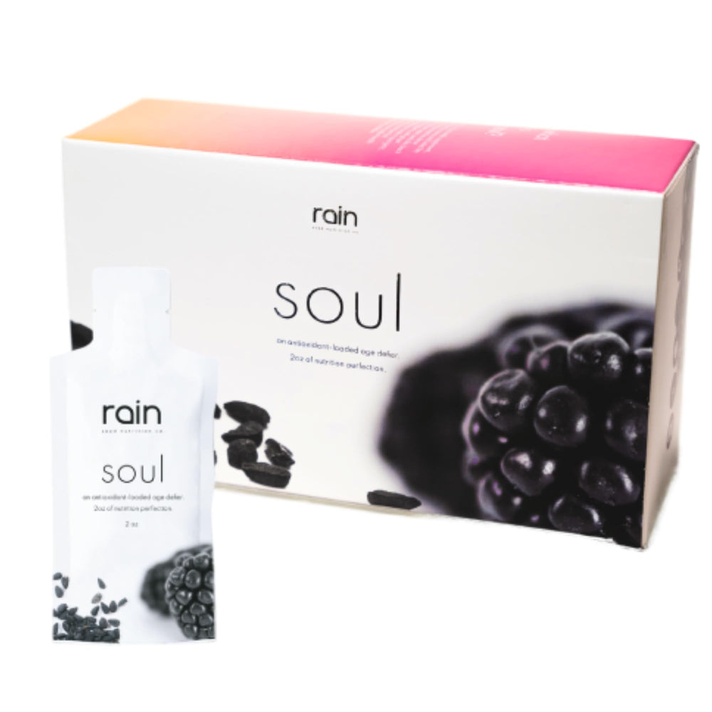 Rain International Soul bottle closeup showcases premium design for daily rituals.