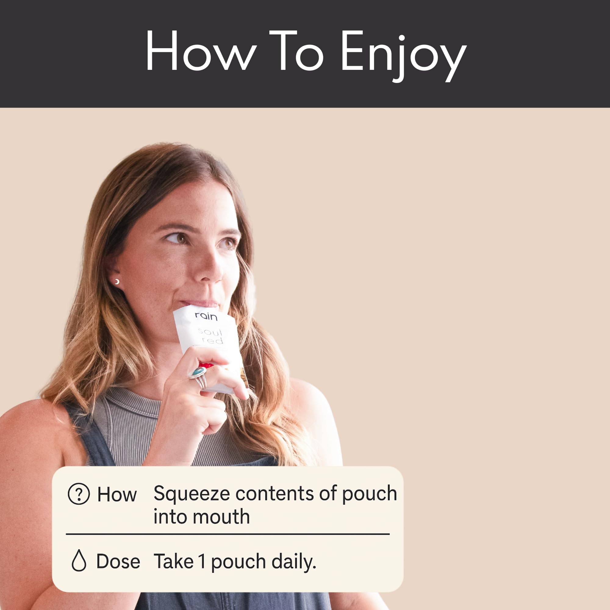Rain International Soul bottle pour captures easy, mess-free application for quick refreshment.