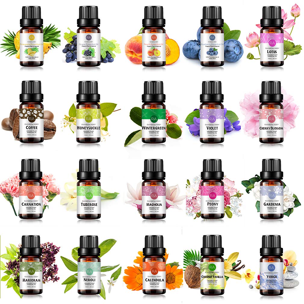Rainbow Abby 20-pack essential oils blueberry bottle for diffuser aromatherapy.