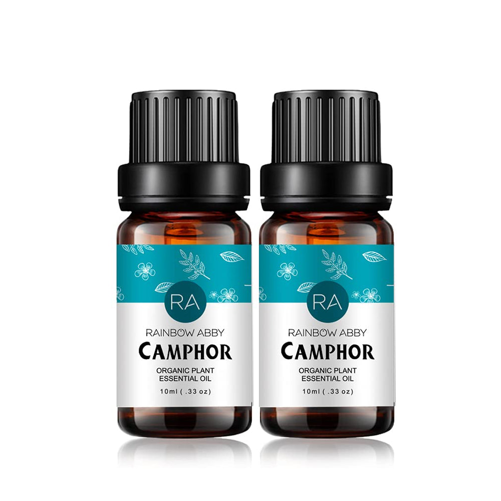 Rainbow Abby camphor oil bottle 2x10ml ready for diffusion and DIY blends.