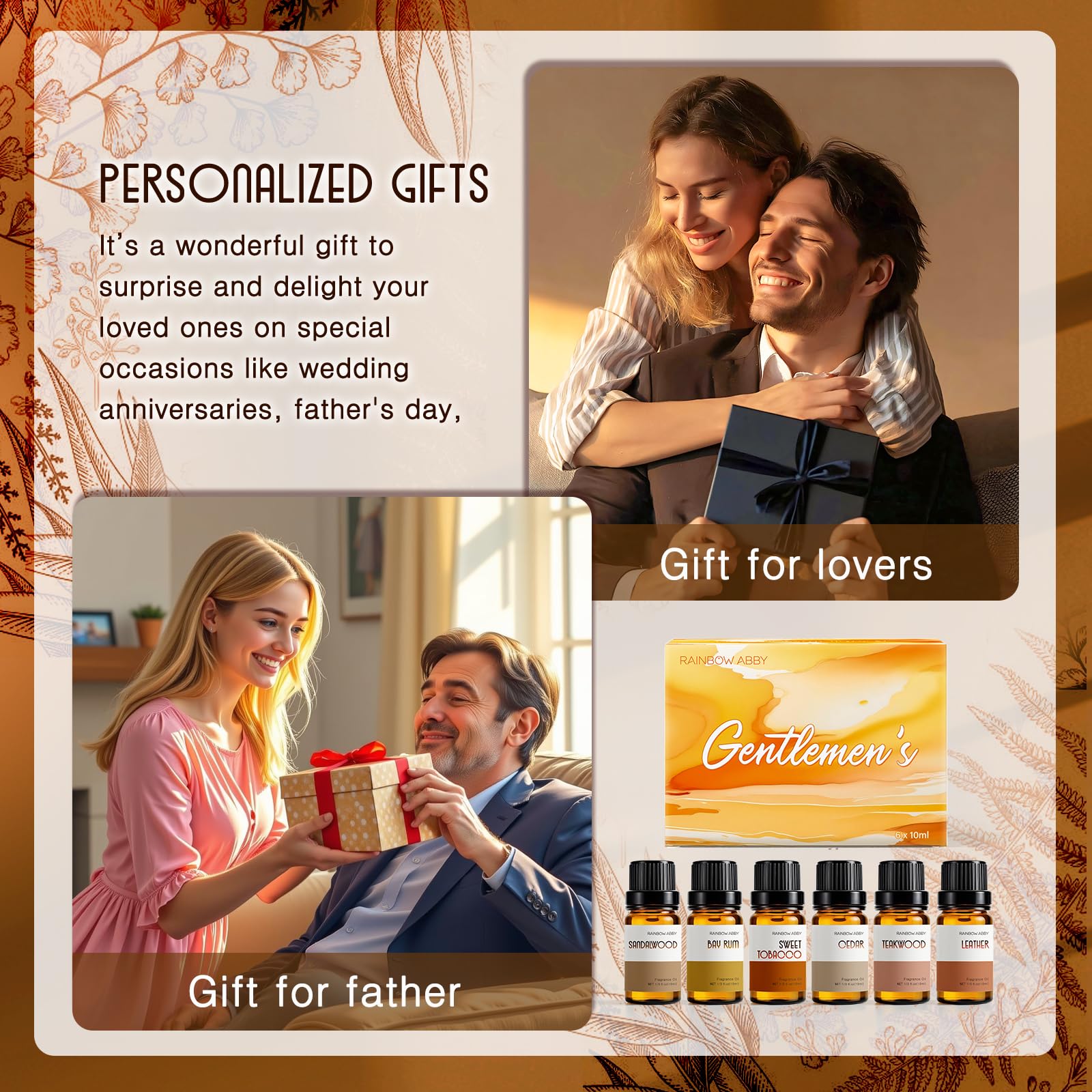 Rainbow Abby Gentlemen's Set gift box highlighting premium fragrance options.
