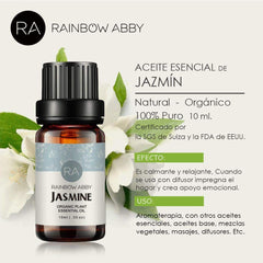 Rainbow Abby Jasmine Essential Oil in a diffuser creates a calming room ambiance