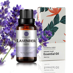 Rainbow Abby Lavender Oil 30ml bottle for diffusion and calming ambiance.
