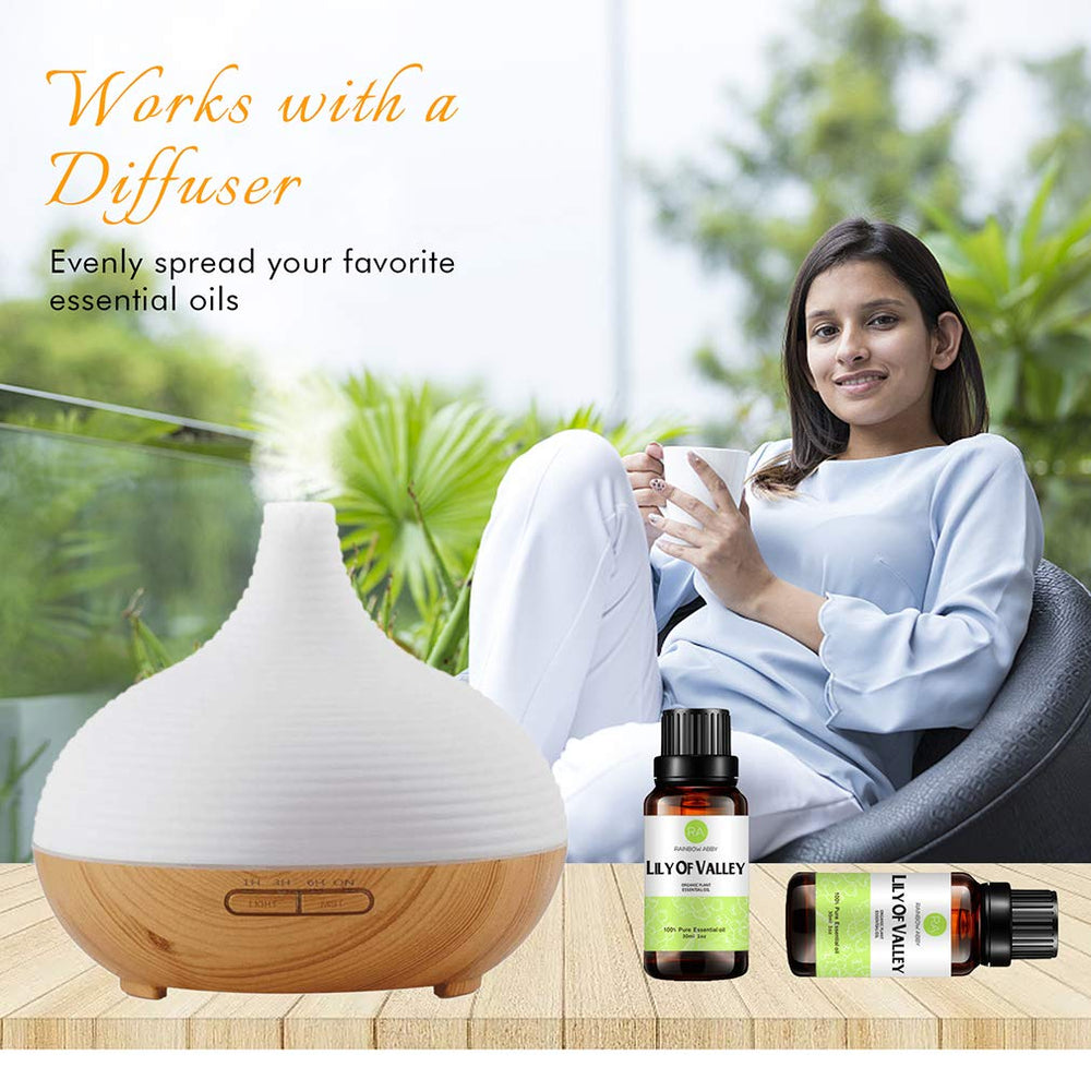 RAINBOW ABBY Lily of Valley oil applied to skin for gentle hydration.