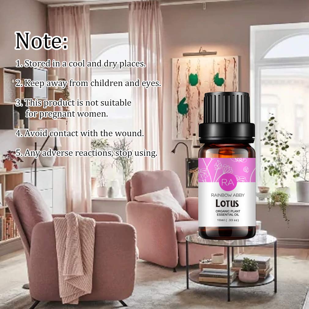 Rainbow Abby Lotus Essential Oil used in bath-and-body routines for spa-like experiences.