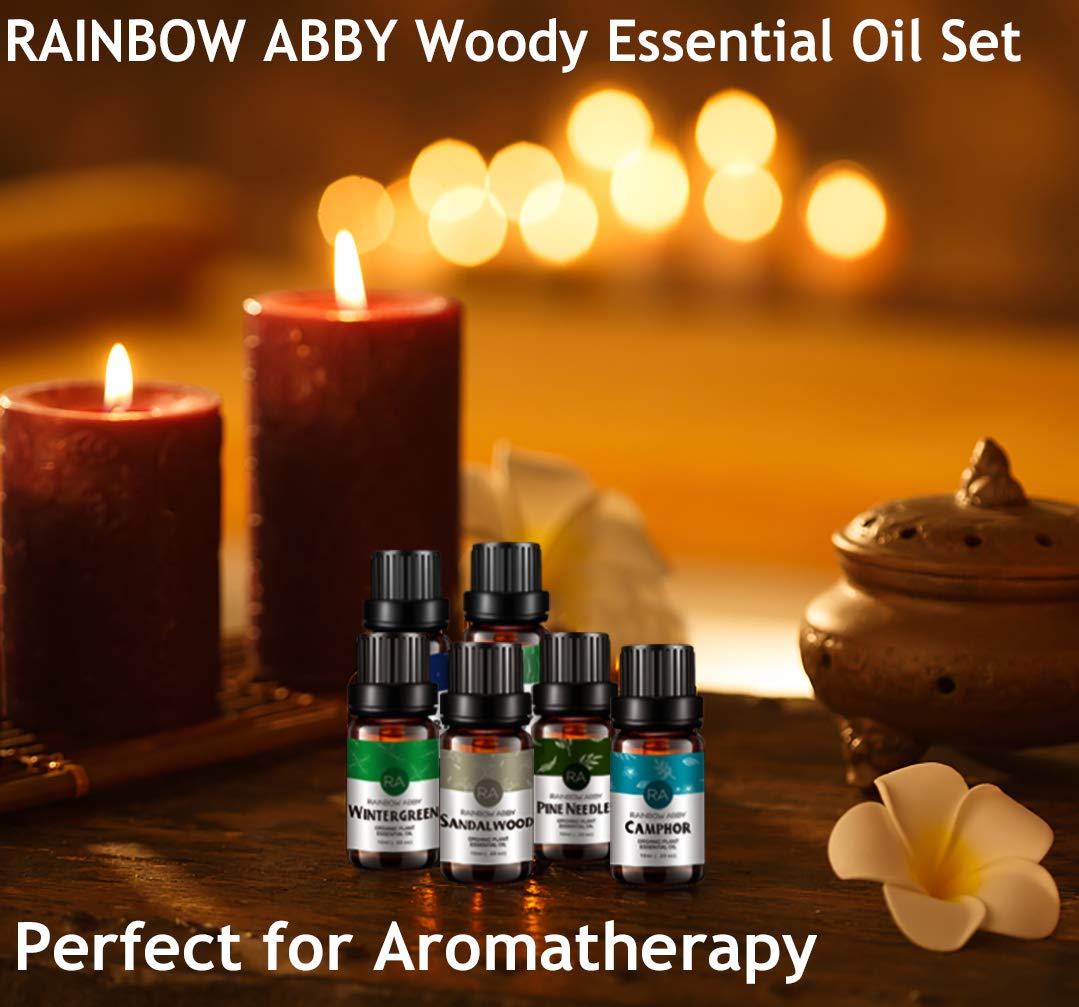 Rainbow Abby camphor essential oil offers a refreshing aroma for space clarity.