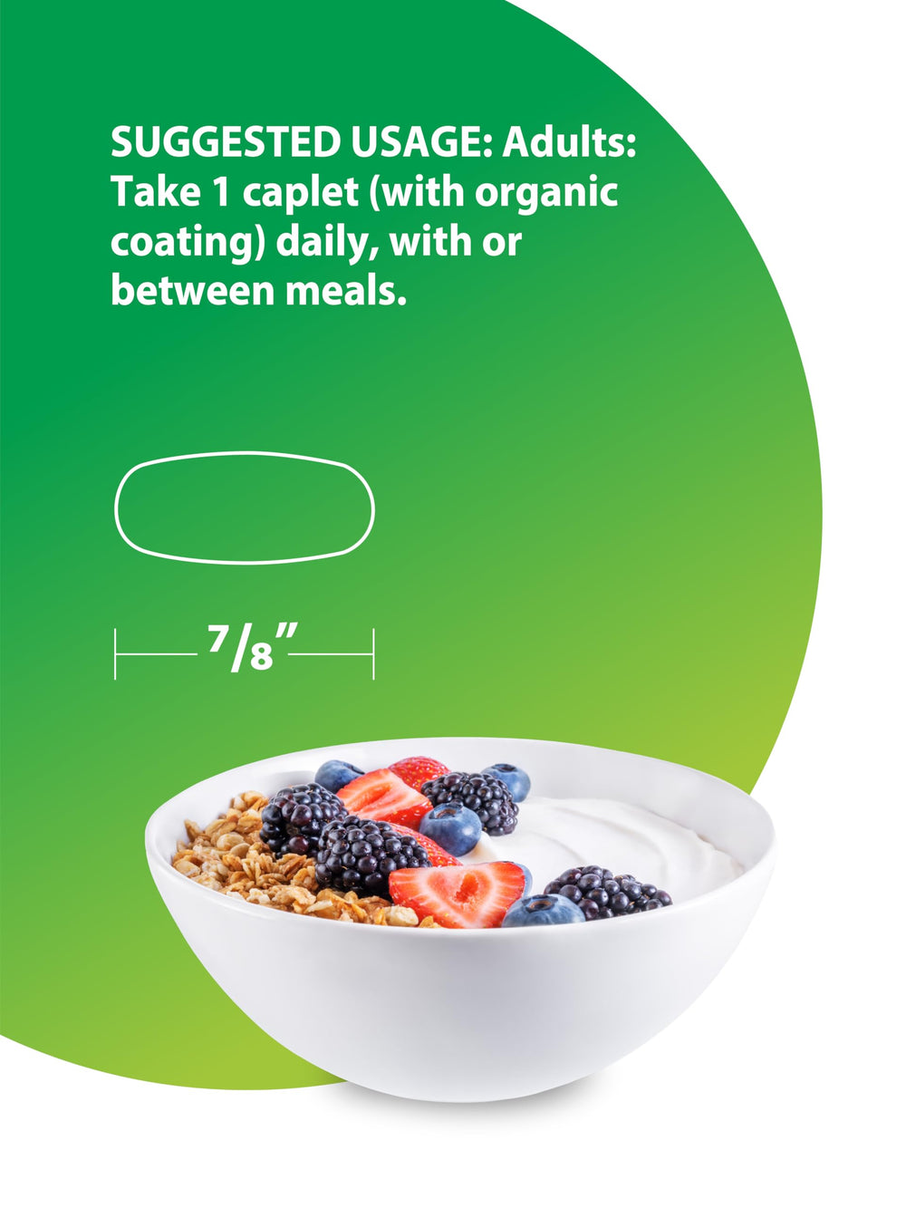 Rainbow Light superfoods blend imagery representing real food nutrients for expectant moms.