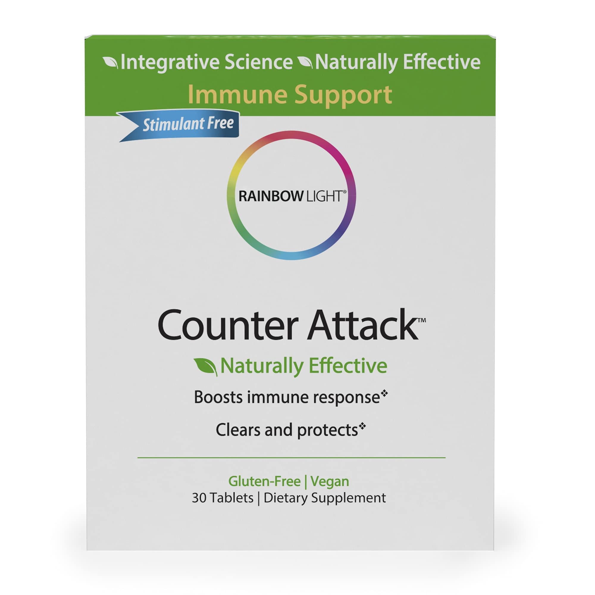 Rainbow Light Counter Attack bottle shown for immune support on the go