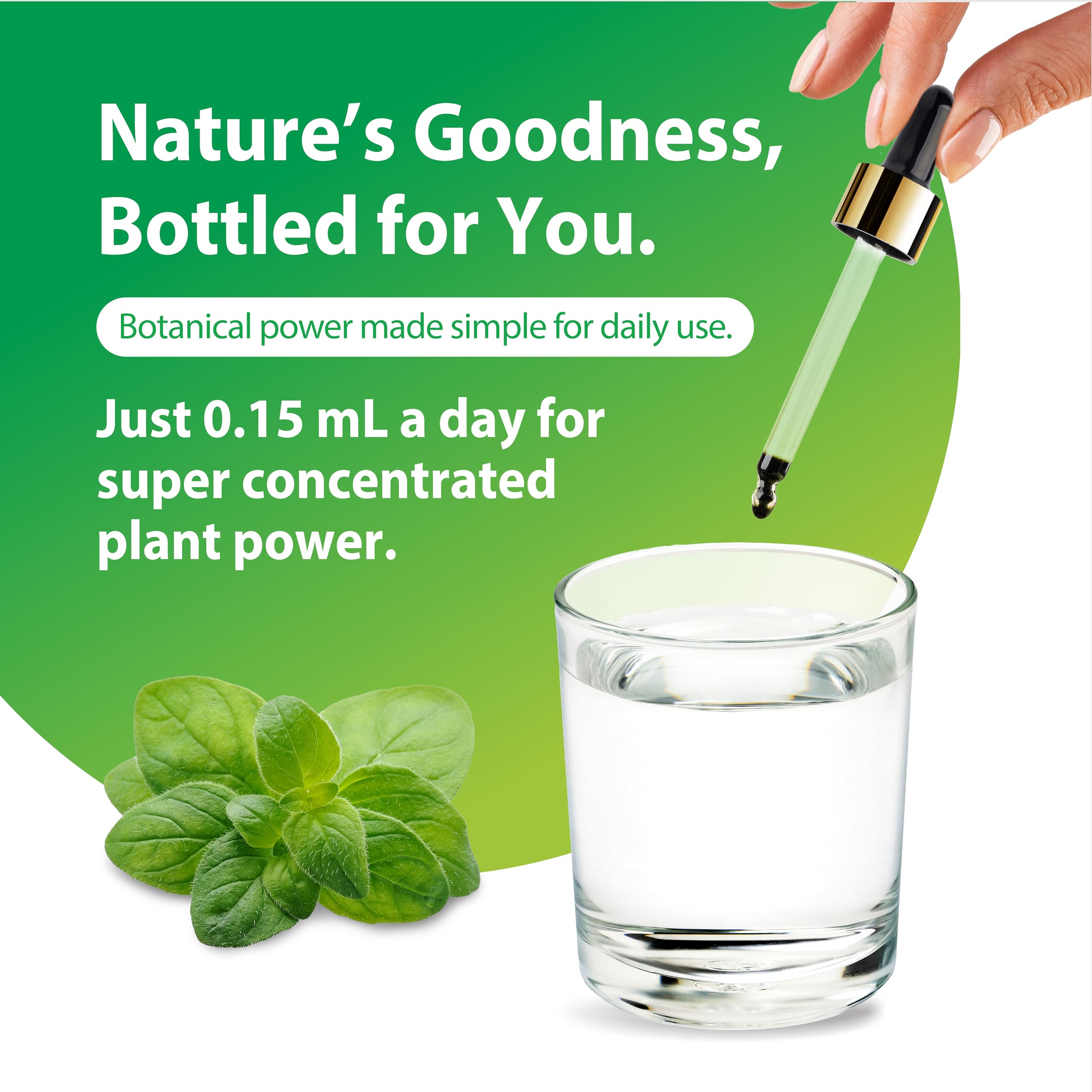 Rainbow Light Organic Oil of Oregano ingredients label highlights organic vegan ingredients.