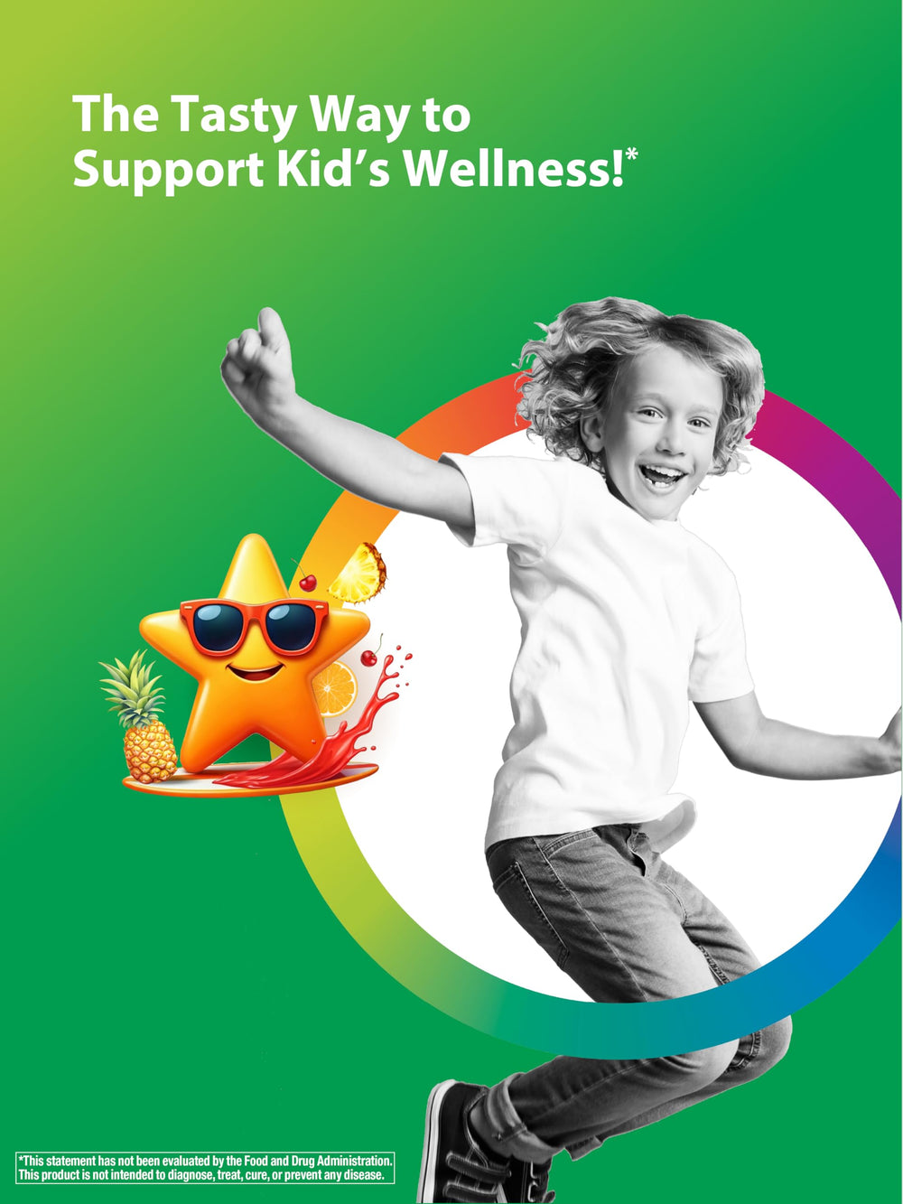 Organic real food nutrients from spirulina, beet root, and berries in Rainbow Light Kids One+