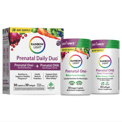 Rainbow Light Prenatal DHA caplets bottle ready for daily omega-3 support