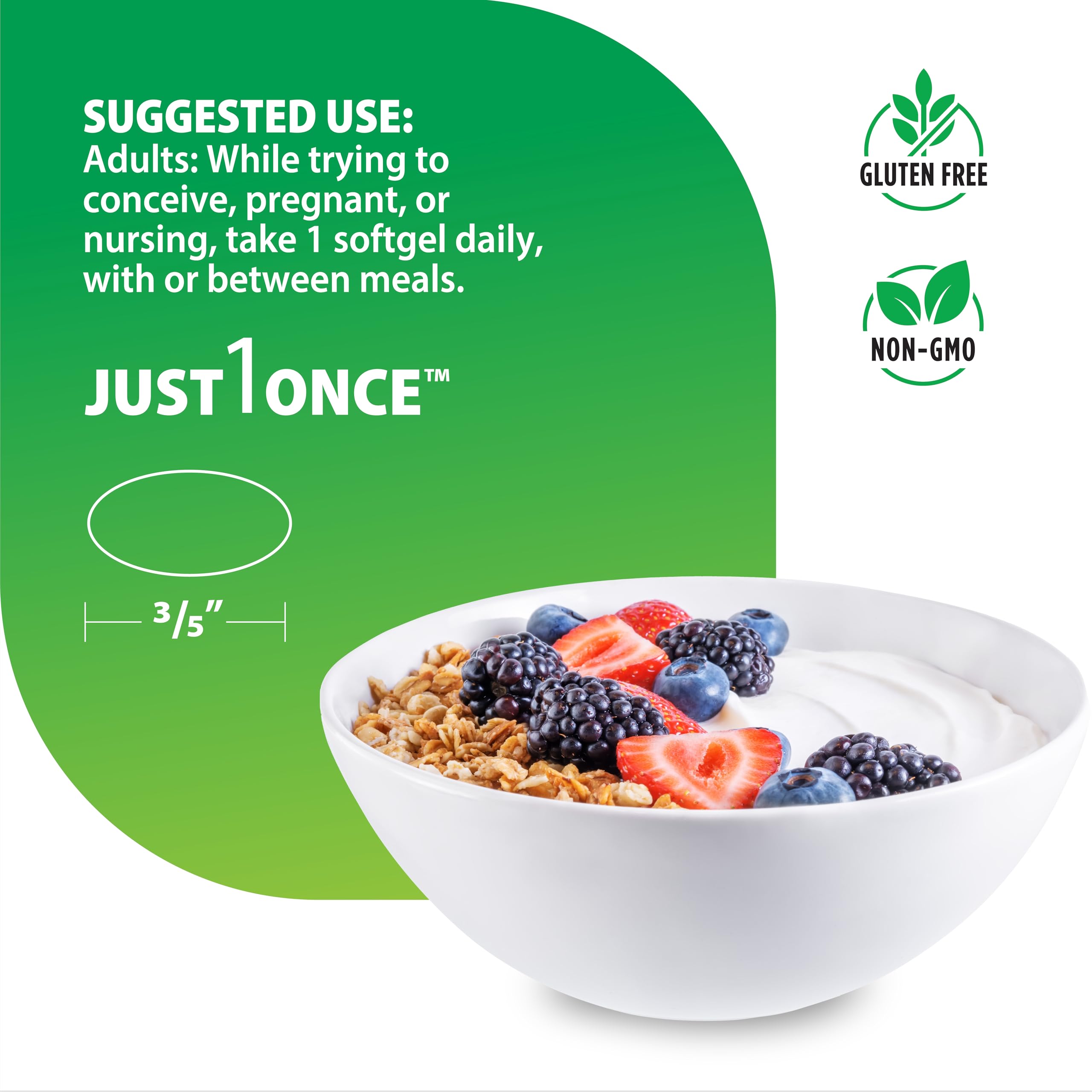 Rainbow Light Prenatal DHA ingredients panel notes gluten-free and dairy-free formula.