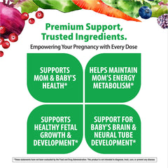 Rainbow Light Prenatal One with visible ingredients like ginger and probiotics
