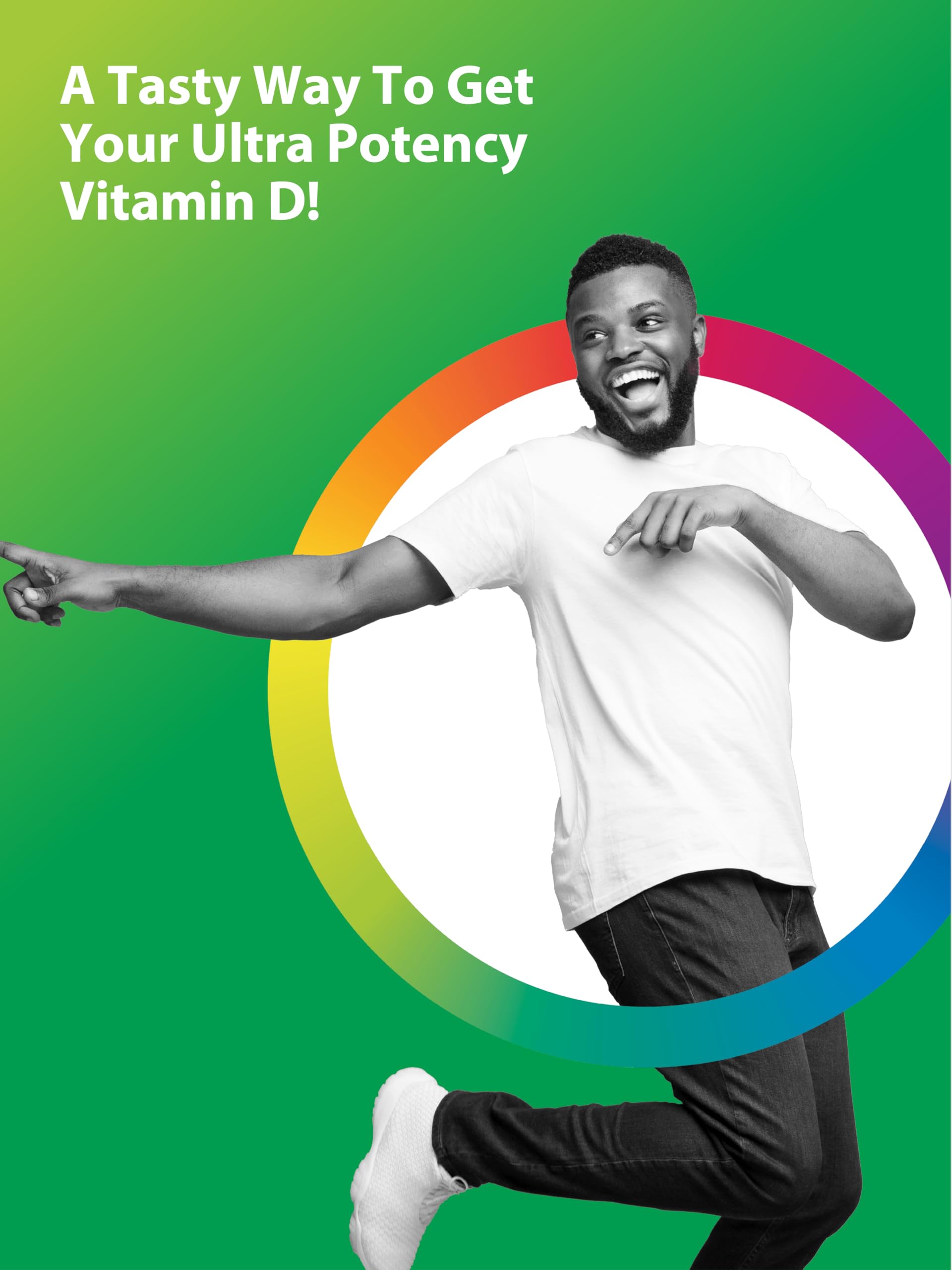 Rainbow Light raspberry-flavored D3 gummies offer easy daily intake