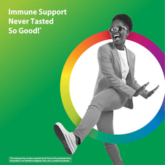 Rainbow Light vitamin C gummies label shows vitamin E for antioxidant support.