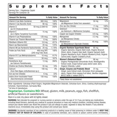 Close-up of Rainbow Light Women's Multivitamin One Plus caplets for convenient daily use.