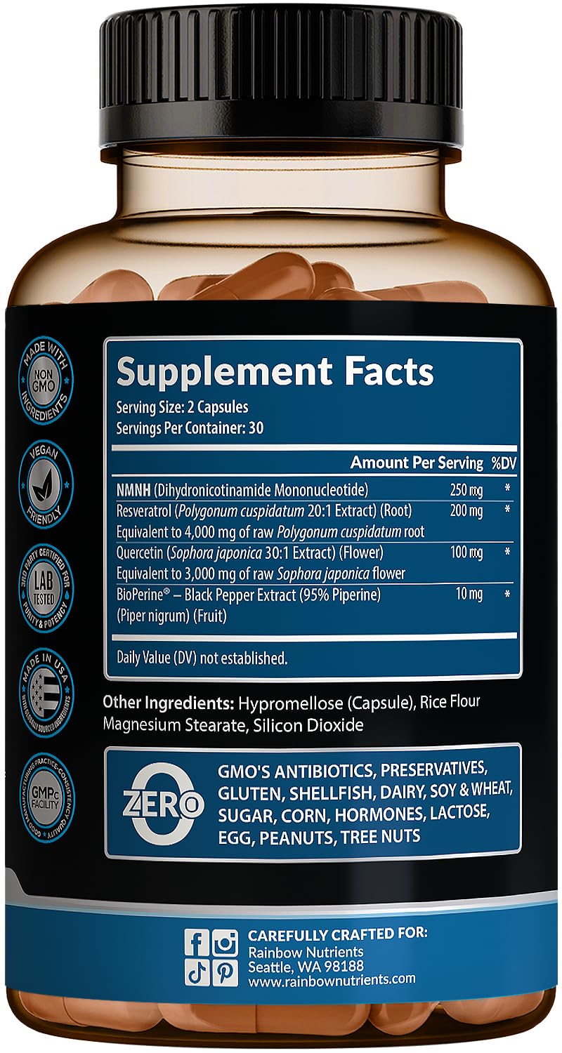 Rainbow Nutrients NMNH vegan non-GMO certification icon