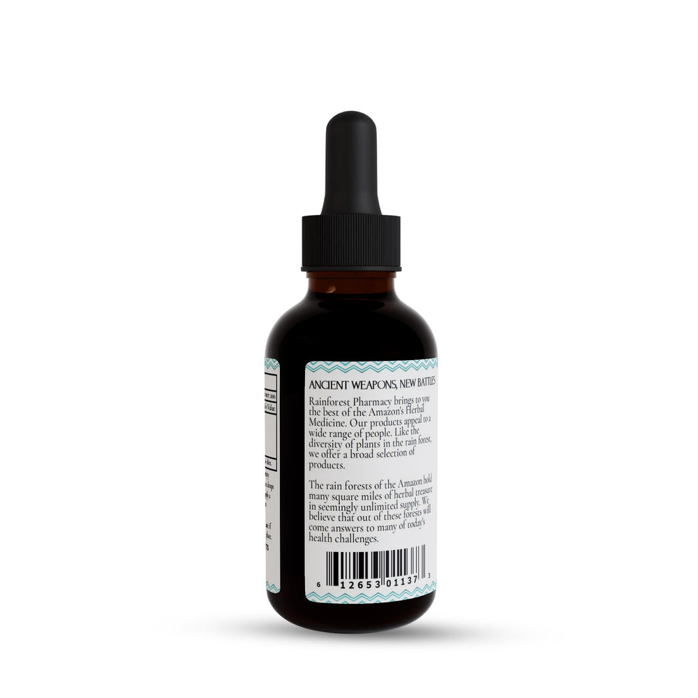 Rainforest Pharmacy Sangre de Drago liquid texture visible for skin care prep.