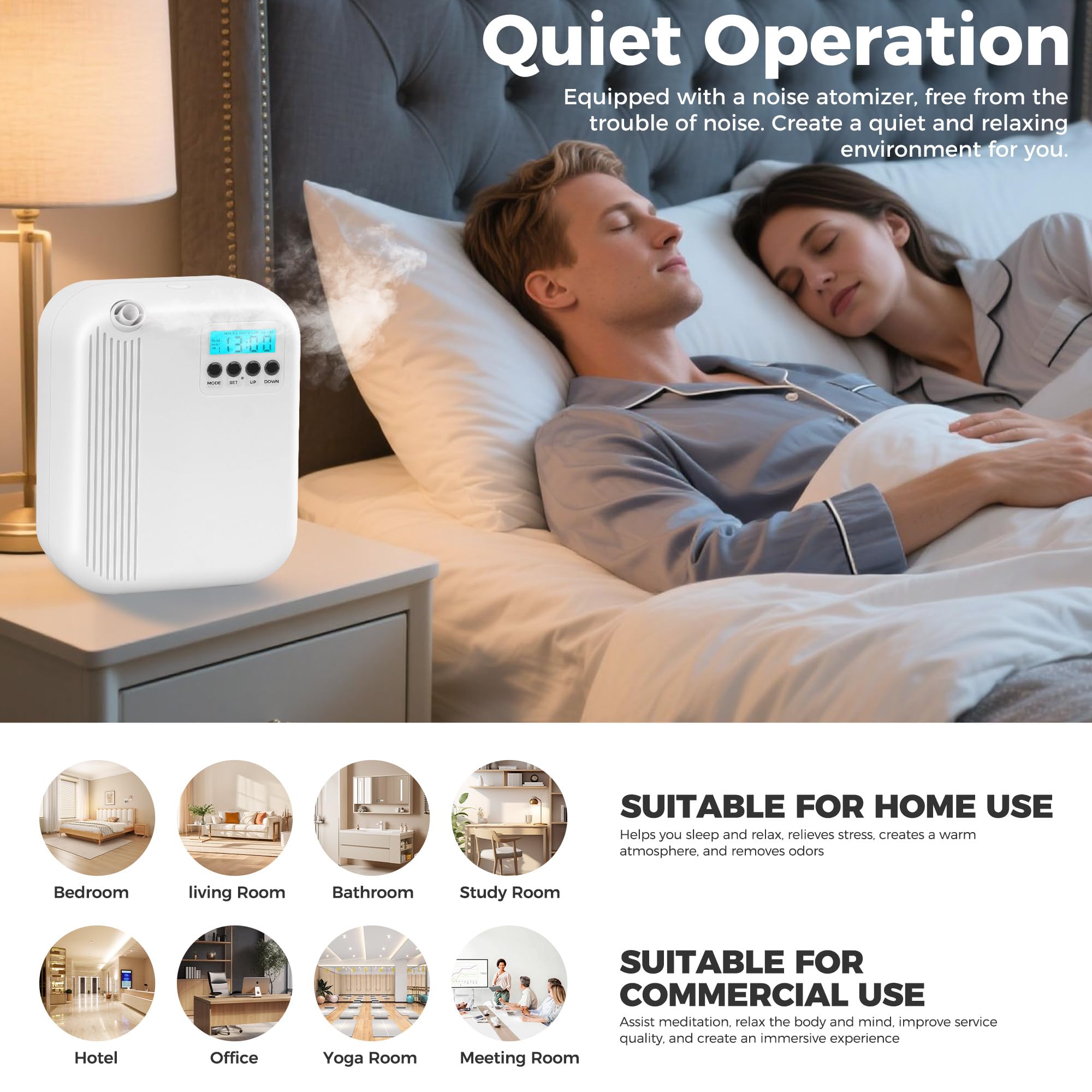 Raings Scent Diffuser white design complements modern home decor.