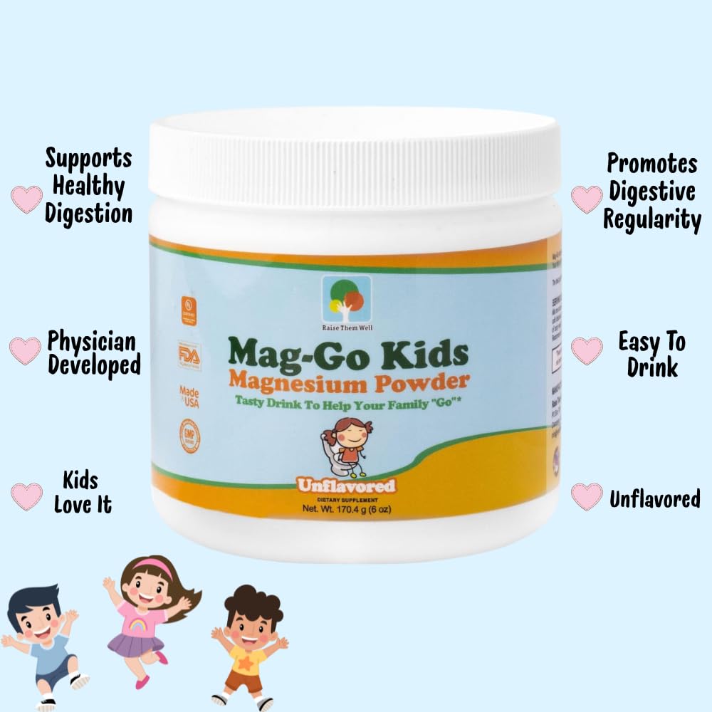 Raise Them Well Mag-Go Kids Magnesium Powder mix in a glass for easy blending.