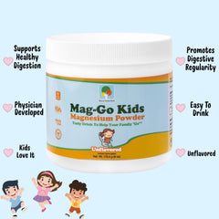 Raise Them Well Mag-Go Kids Magnesium Powder mix in a glass for easy blending.