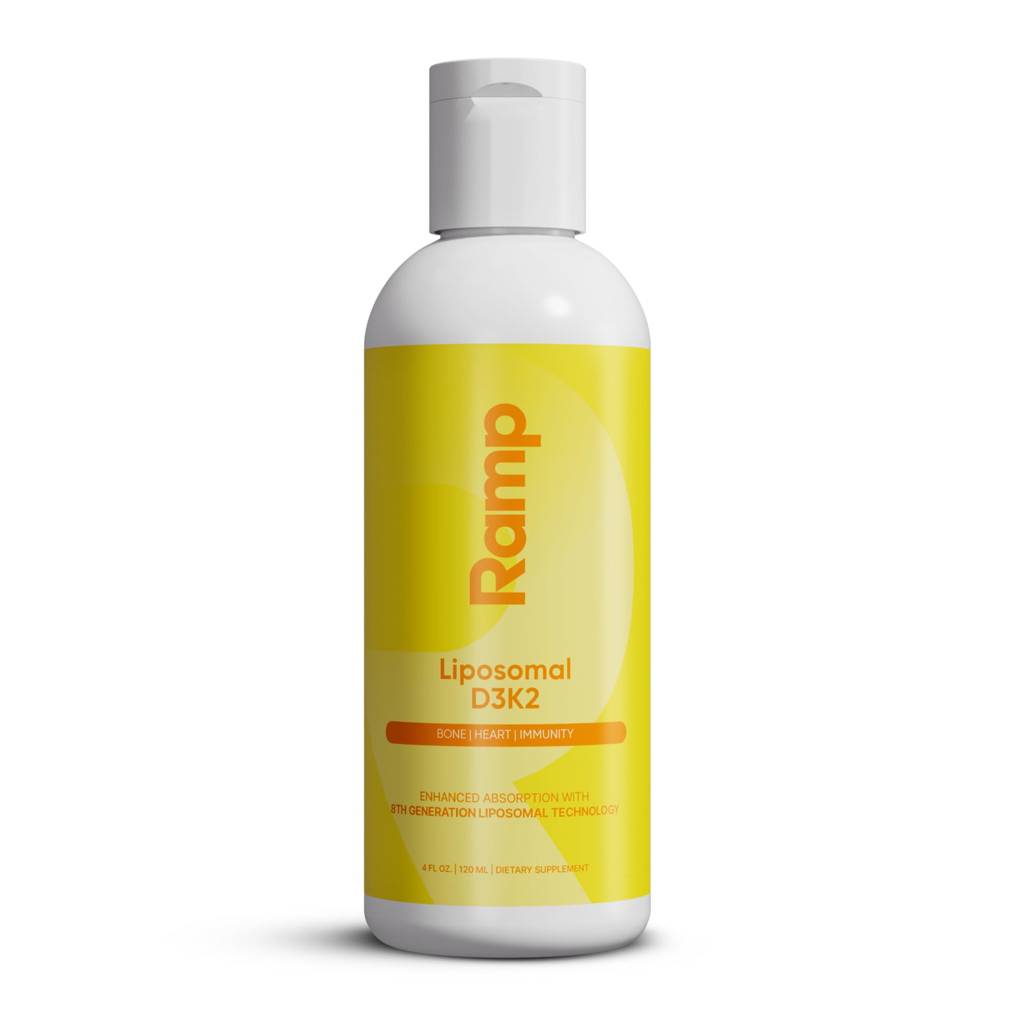 Ramp Nutrition Liposomal D3K2 Liquid bottle front for daily vitamin D3 and K2 support