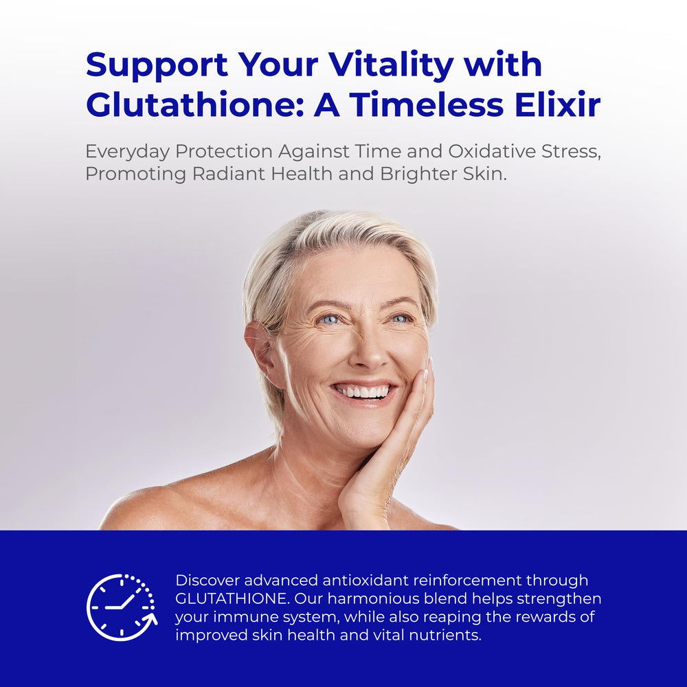 RAPHA HEALTH Glutathione with Vitamin C and Zinc highlighting immune support.