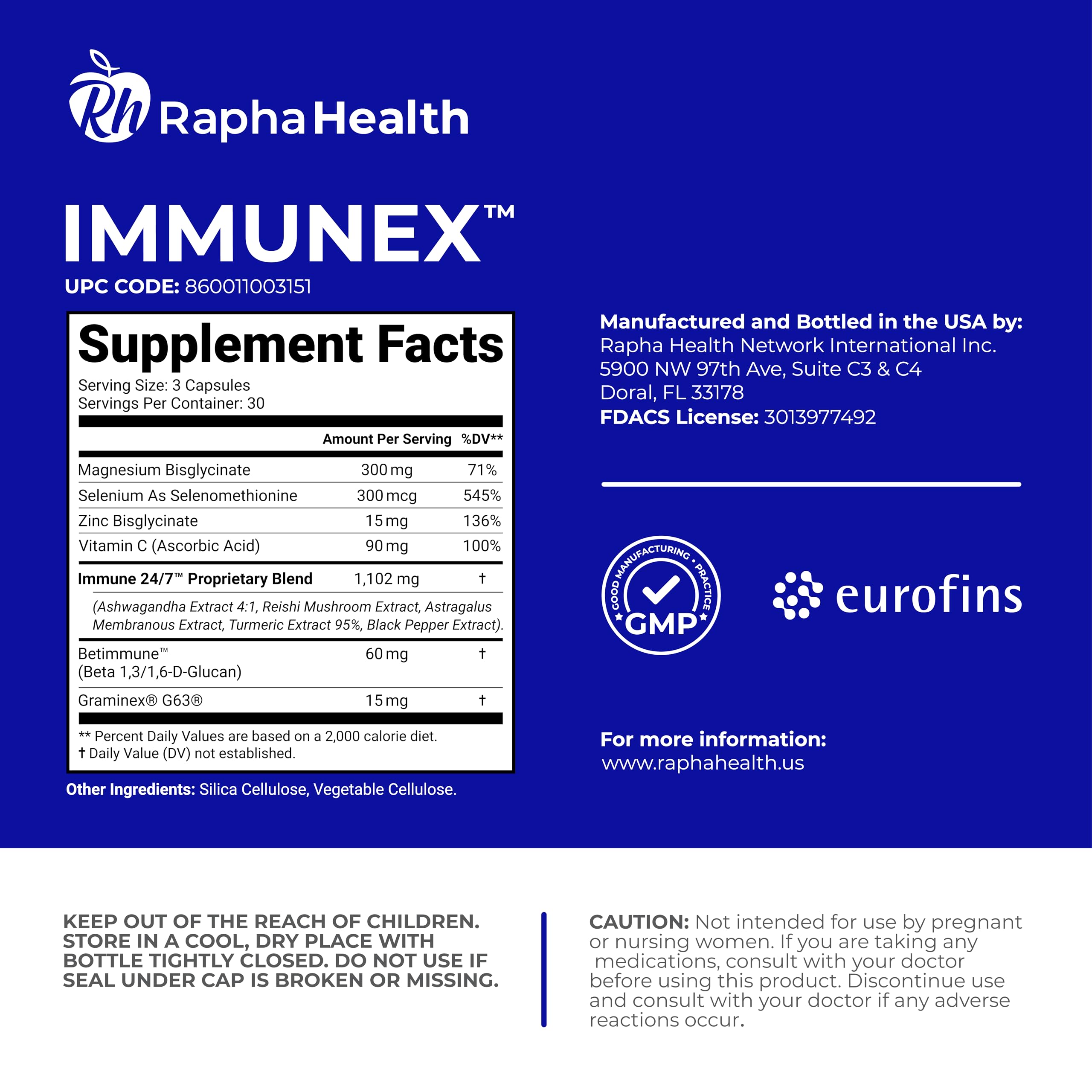 RAPHA HEALTH Immune247 bottle with glass of water for daily routine.