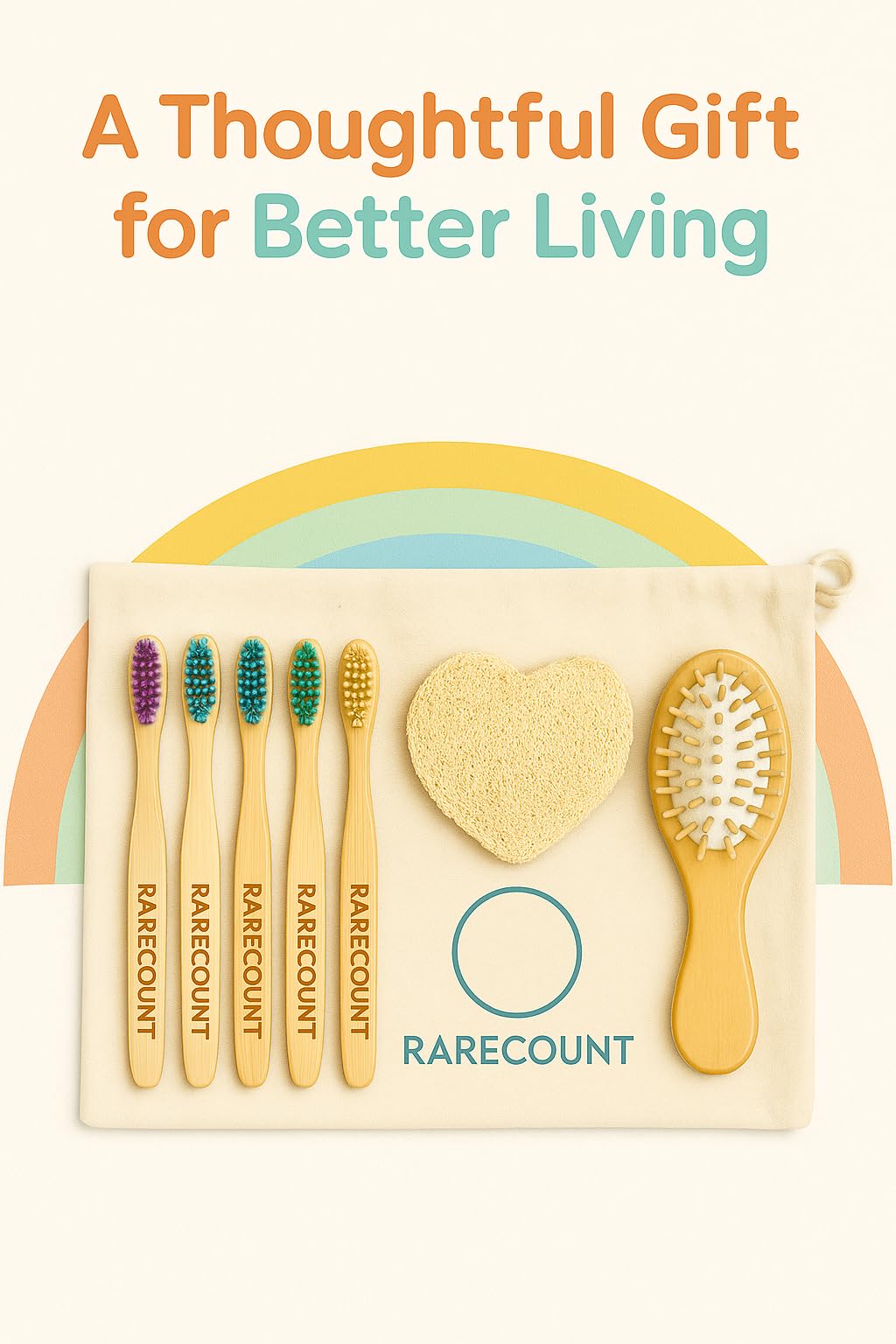 RARECOUNT gentle materials invite calm, playful bath rituals.