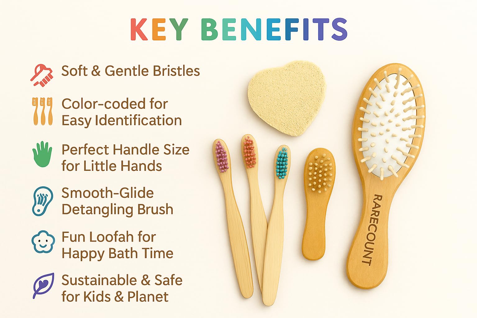 RARECOUNT natural, non-toxic materials align with eco-friendly bath routines.