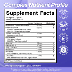 Rasav NAD+ 10-in-1 label view showing transparent ingredient details.