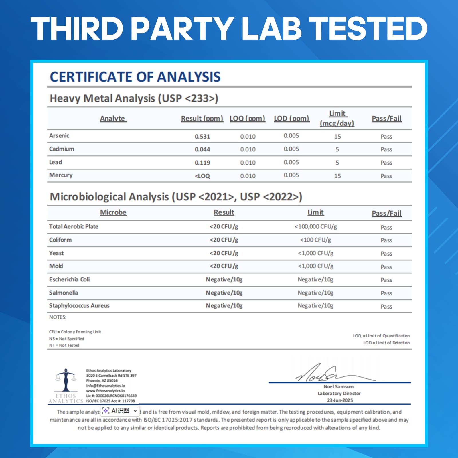 Rasav label detail highlights GMP and quality marks.