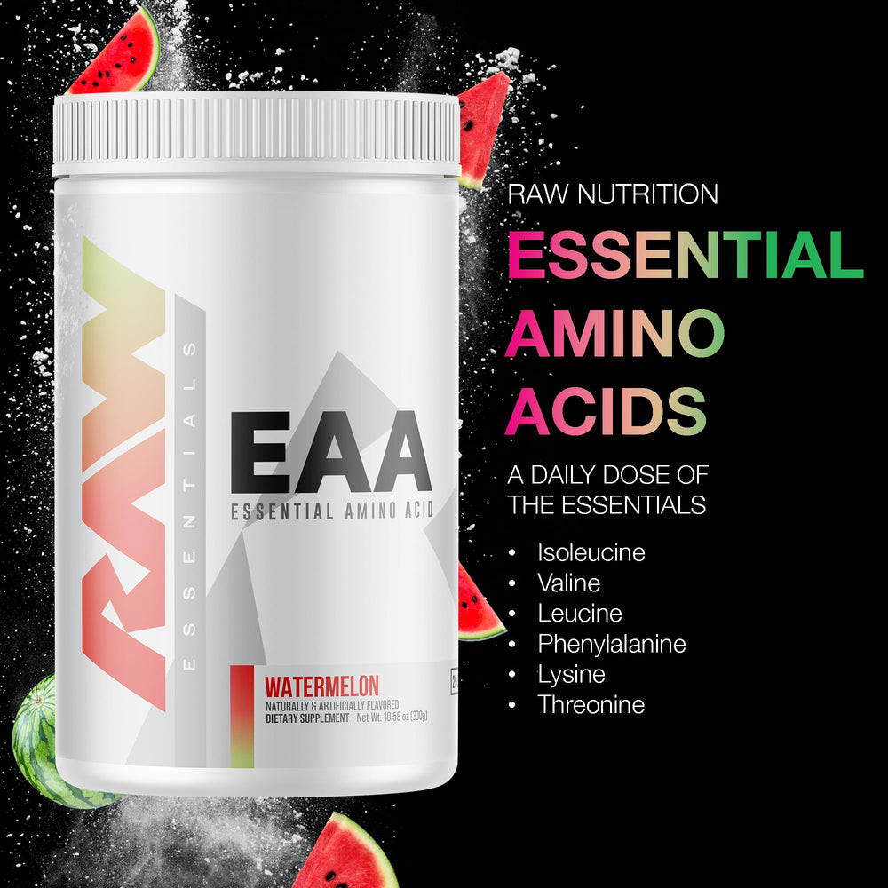 RAW EAA Watermelon glass mix captures flavor-forward energy during training