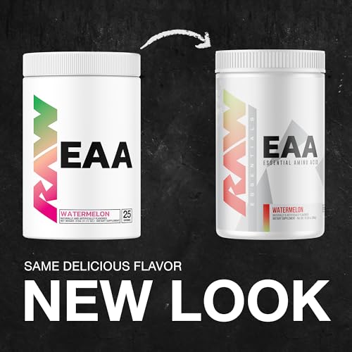 RAW EAA Watermelon powder shake demonstrates convenient on-the-go recovery support