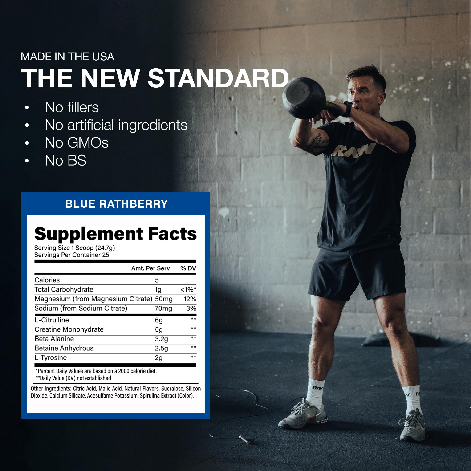 RAW Essential Performance powder being poured to illustrate mixability.