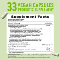 Raw Flora 50B CFU 18-strain capsules close-up shows probiotic blend.
