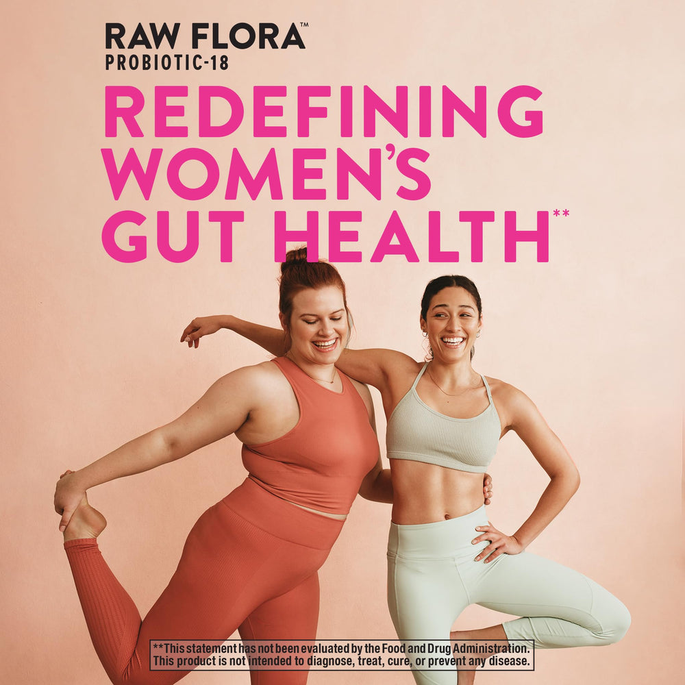 Raw Flora packaging shows label transparency and three-generation expertise.