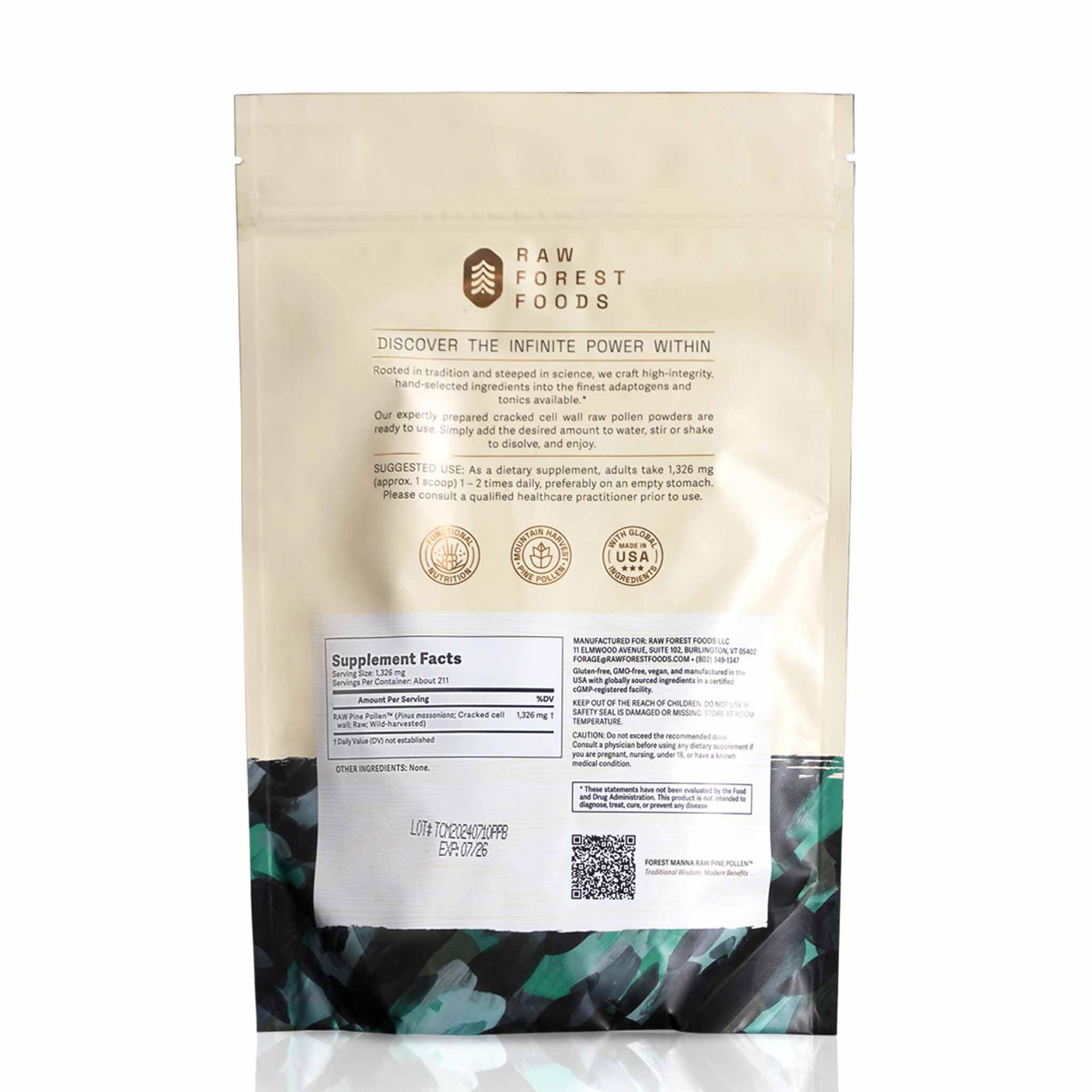 Morning routine idea with pine pollen powder in daily life.