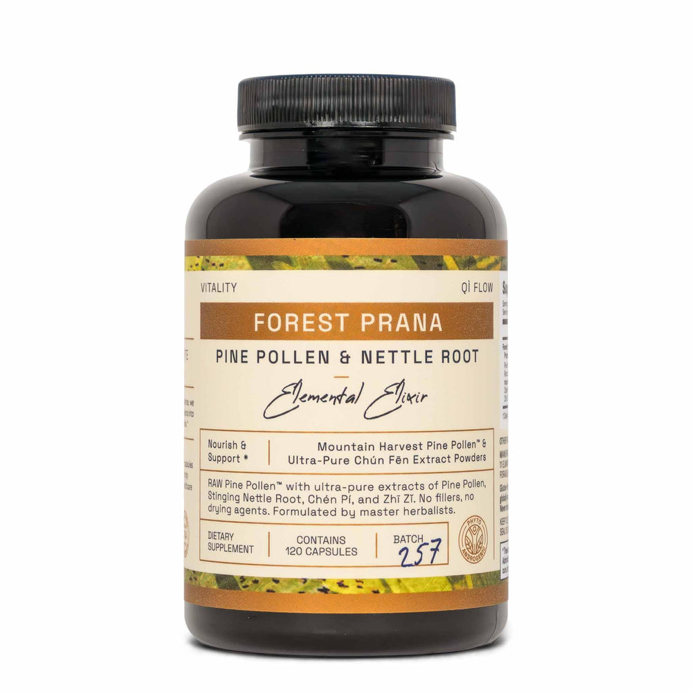 RAW Forest Foods Forest Prana Pine Pollen capsules support daily vitality
